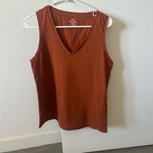 J.Crew Factory Vintage Slub Cotton V-Neck Tank Top